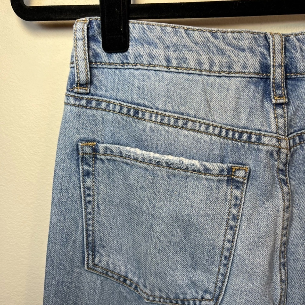 Lovervet by Vervet High Rise Crop Dad Jeans Light Wash Denim Causal Modern 25x26 - Picture 10 of 13